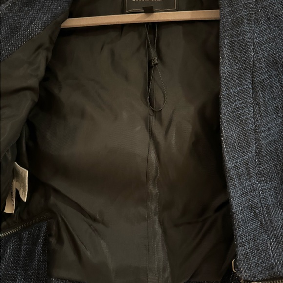 BCBG MaxAzria bolero jacket in navy linen tweed - Picture 6 of 9